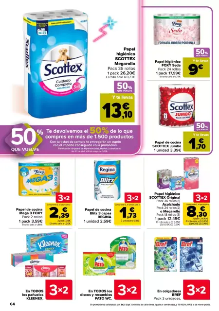 Ofertas de Carrefour España de 7 a 22 abril 2026 50% QUE VUELVE + 3x2 - Página 62
