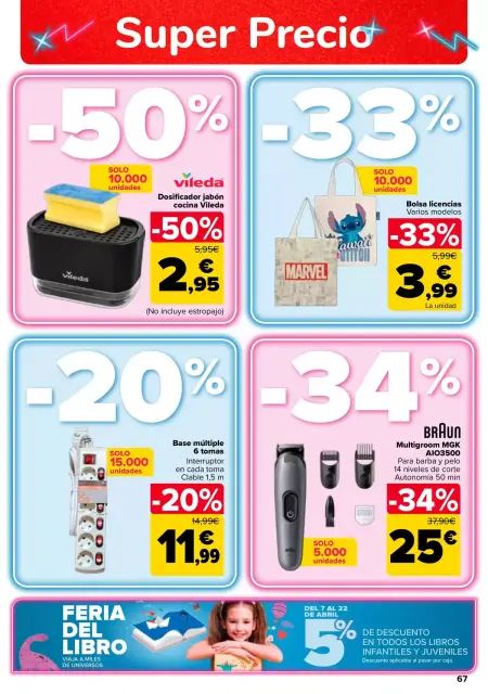 Ofertas de Carrefour España de 7 a 22 abril 2026 50% QUE VUELVE + 3x2 - Página 65