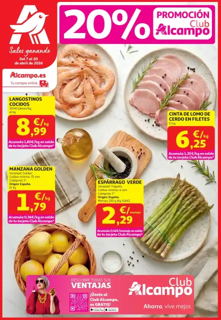 Ofertas de Alcampo supermercado España de 7 a 20 abril 2026 20% Promoción Club Alcampo - Página 1