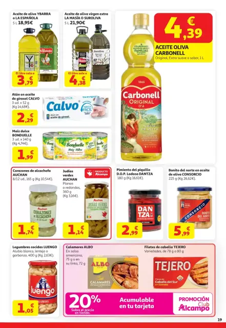 Ofertas de Alcampo Hipermercados España de 7 a 20 abril 2026 20% Promoción Club Alcampo - Página 19