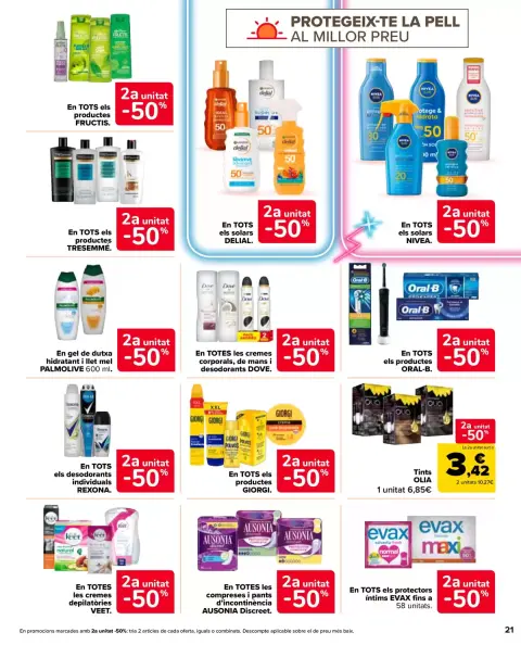 Ofertas de Carrefour Markt España de 7 a 20 abril 2026 2° unitat al 50% - Página 21