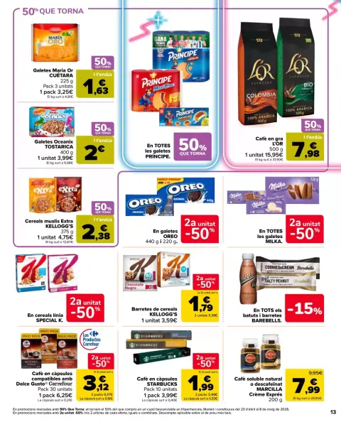 Ofertas de Carrefour Markt España de 7 a 20 abril 2026 2° unitat al 50% - Página 13