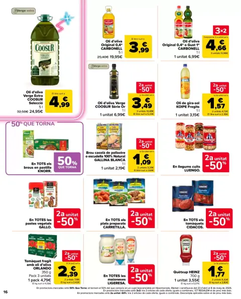 Ofertas de Carrefour Markt España de 7 a 20 abril 2026 2° unitat al 50% - Página 16