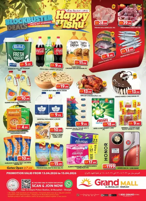 Ofertas de Grand hipermercado Emiratos Árabes Unidos Sharjah de 13 a 15 abril 2026 Ofertas de Vishu - Página 1