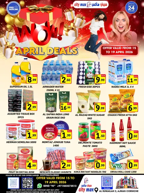 City Max offers in Ajman from 15 to 19 April 2026 WOW APRIL DEALS - Page 1