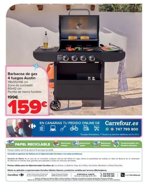 Ofertas de Carrefour España de 14 abril a 14 mayo 2026 Terraza y jardín - Página 34