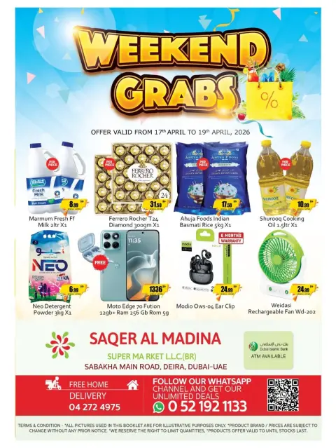 Ofertas de Saqer Al Madina supermercado Emiratos Árabes Unidos de 17 a 19 abril 2026 Ofertas de fin de semana - Página 1