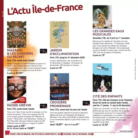 Carrefour France offers from 3 April to 30 September 2026 THE BOOK OF OUTINGS OFFERS - Page 22
