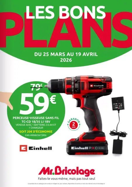 Offres Mr.Bricolage France de 25 mars à 19 avril 2026 Nouveau catalogue de soldes - Page 1