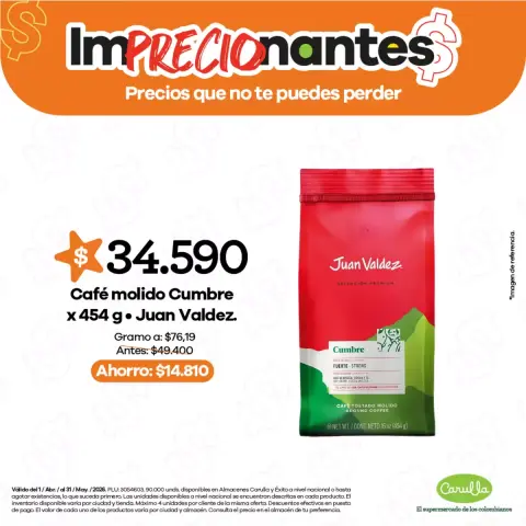 Ofertas de Carulla Colombia de 2 abril a 31 mayo 2026 ImPRECIOnantes Precios que no te puedes perder - Página 2