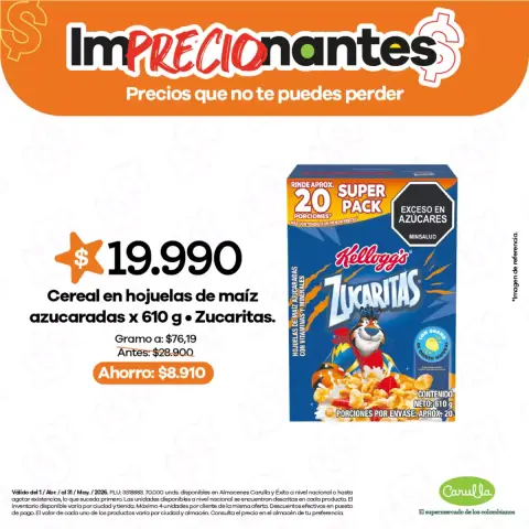 Ofertas de Carulla Colombia de 2 abril a 31 mayo 2026 ImPRECIOnantes Precios que no te puedes perder - Página 5