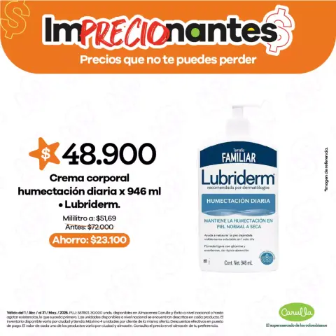 Ofertas de Carulla Colombia de 2 abril a 31 mayo 2026 ImPRECIOnantes Precios que no te puedes perder - Página 1