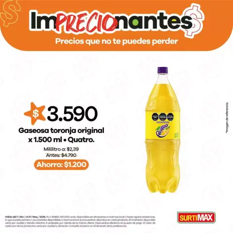 Ofertas de Surtimax Colombia de 3 abril a 31 mayo 2026 ImPRECIOnantes Precios que no te puedes perder - Página 5