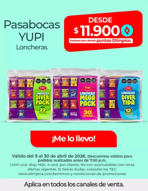 Ofertas de Olímpica Colombia de 9 a 30 abril 2026 Promociones actuales - Página 1