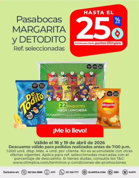 Ofertas de Olímpica Colombia de 18 a 19 abril 2026 Excelente oferta para todos los clientes - Página 1