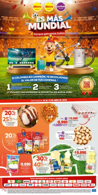 Ofertas de Tiendas Metro Colombia de 6 abril a 19 julio 2026 Ofertas - Página 1
