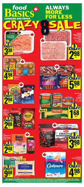 Food Basics Canada offers from 16 to 22 April 2026 CRAZY SALE - Page 1