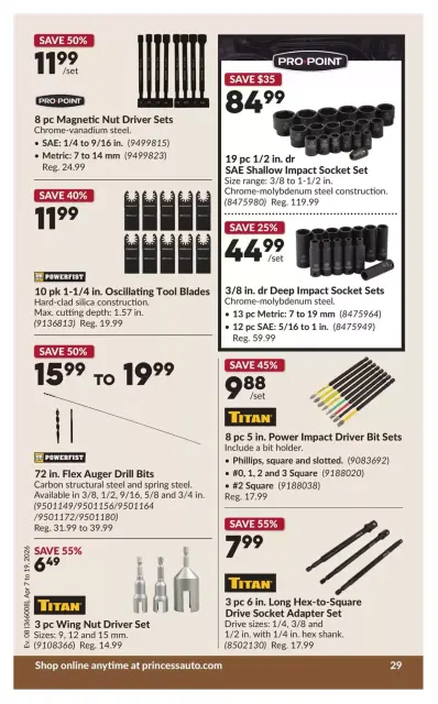 Princess Auto Canada offers from 7 to 19 April 2026 Great offer for all customers - Page 35