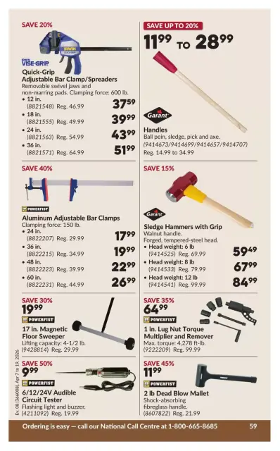 Princess Auto Canada offers from 7 to 19 April 2026 Great offer for all customers - Page 65