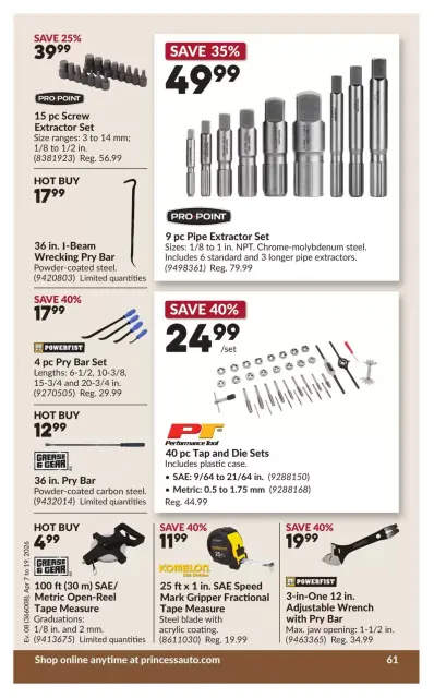 Princess Auto Canada offers from 7 to 19 April 2026 Great offer for all customers - Page 67