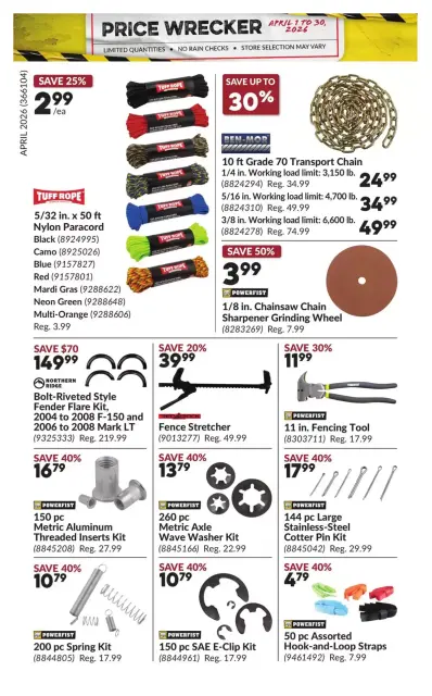 Princess Auto Canada offers from 1 to 30 April 2026 Price Wrecker - Page 29