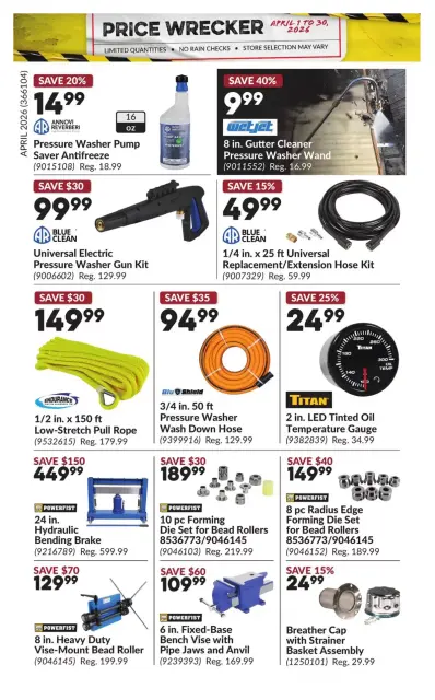 Princess Auto Canada offers from 1 to 30 April 2026 Price Wrecker - Page 32