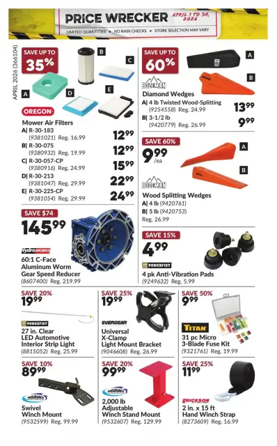 Princess Auto Canada offers from 1 to 30 April 2026 Price Wrecker - Page 31