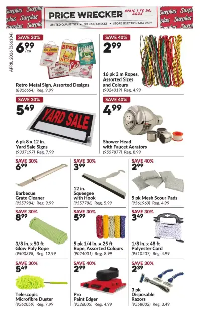 Princess Auto Canada offers from 1 to 30 April 2026 Price Wrecker - Page 9