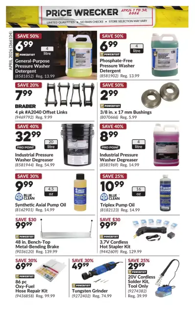 Princess Auto Canada offers from 1 to 30 April 2026 Price Wrecker - Page 33