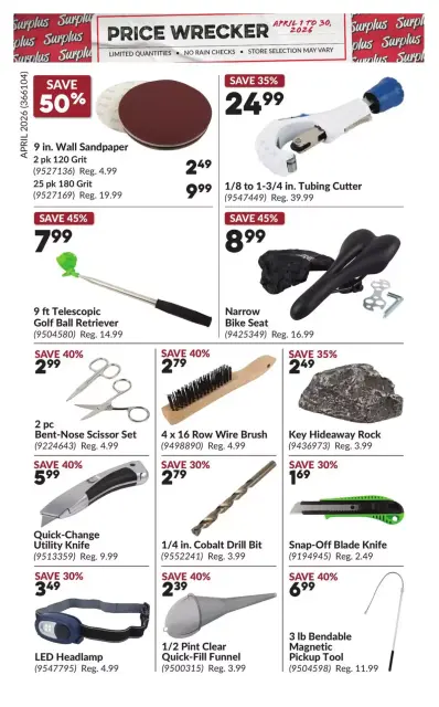 Princess Auto Canada offers from 1 to 30 April 2026 Price Wrecker - Page 16