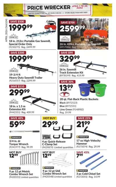 Princess Auto Canada offers from 1 to 30 April 2026 Price Wrecker - Page 26
