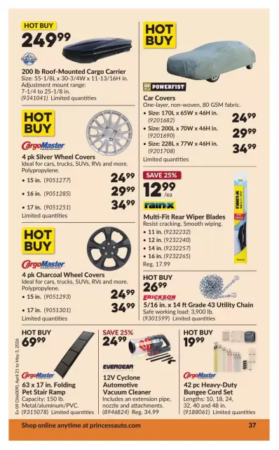 Princess Auto Canada offers from 21 April to 3 May 2026 Discounts and promotions - Page 42