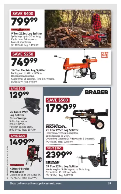 Princess Auto Canada offers from 21 April to 3 May 2026 Discounts and promotions - Page 74