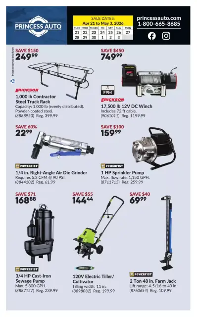 Princess Auto Canada offers from 21 April to 3 May 2026 Discounts and promotions - Page 2