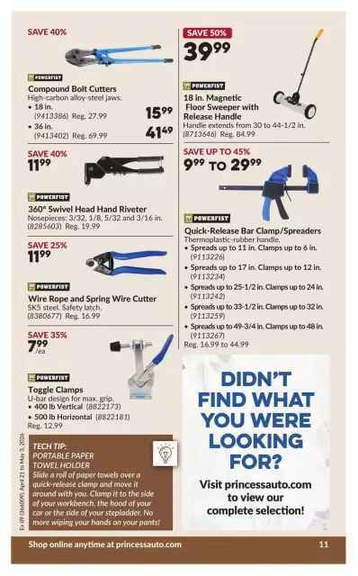 Princess Auto Canada offers from 21 April to 3 May 2026 Discounts and promotions - Page 15