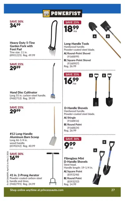 Princess Auto Canada offers from 21 April to 3 May 2026 Discounts and promotions - Page 32
