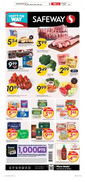 Safeway Supermarket Canada offers from 16 to 22 April 2026 weekly flyer - Page 1