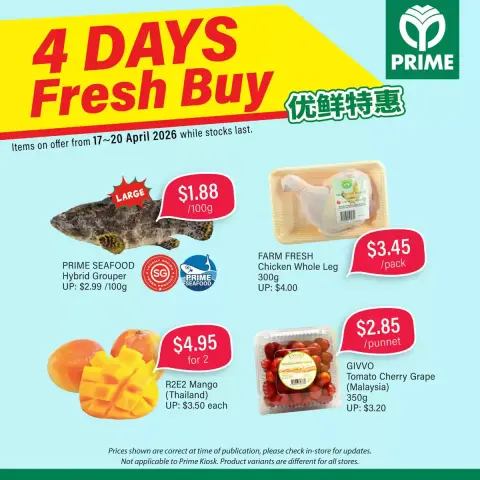 Prime Supermarket Singapore offers from 17 to 20 April 2026 Exclusive deals for our customers - Page 1