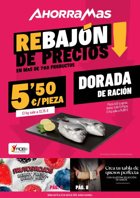 Ofertas de Ahorramas España de 16 a 22 abril 2026 Rebajón De Precios - Página 1