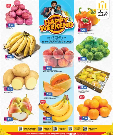 Offres Hypermarché Marza Qatar de 23 à 25 avril 2026 Happy Weekend Deals - Page 1