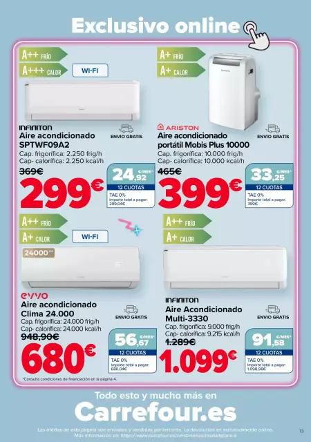 Ofertas de Carrefour España de 28 abril a 24 mayo 2026 AIRE ACONDICIONADO-VENTILACIÓN - Página 13