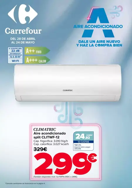 Ofertas de Carrefour España de 28 abril a 24 mayo 2026 AIRE ACONDICIONADO-VENTILACIÓN - Página 1