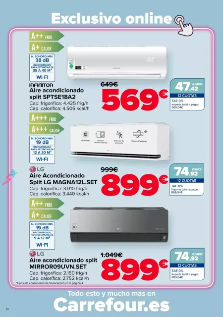 Ofertas de Carrefour España de 28 abril a 24 mayo 2026 AIRE ACONDICIONADO-VENTILACIÓN - Página 14