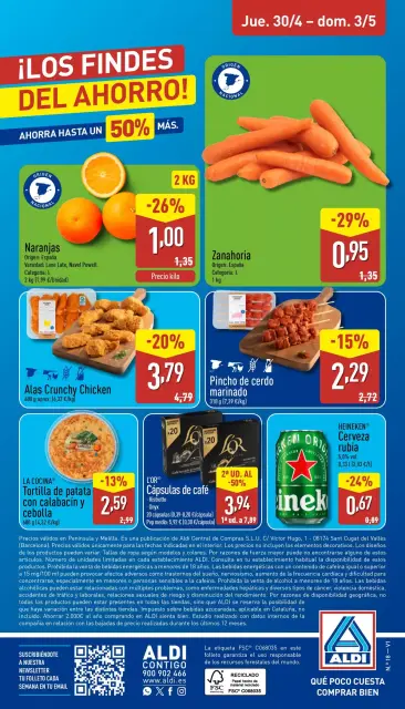 Ofertas de ALDI España de 27 abril a 3 mayo 2026 ¡Qué poco cuesta comprar bien! - Página 24