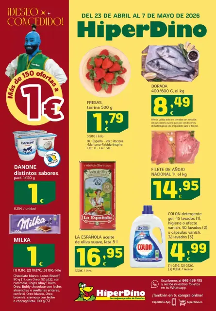 Ofertas de HiperDino España de 23 abril a 7 mayo 2026 ¡DESEO CONCEDIDO! - Página 1