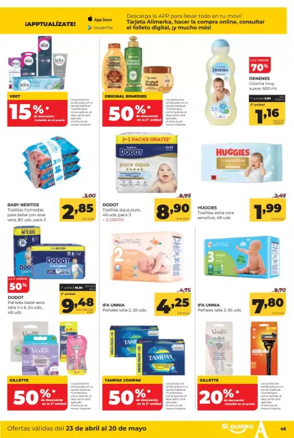 Ofertas de ‎Alimerka Supermercados‎ España de 23 abril a 20 mayo 2026 Catálogo de ofertas mensuales - Página 47