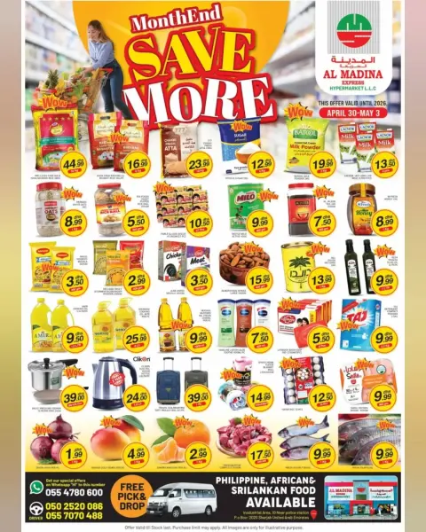 Ofertas de Hipermercado Al Madina Emiratos Árabes Unidos de 30 abril a 3 mayo 2026 Ahorros de fin de mes - Página 1