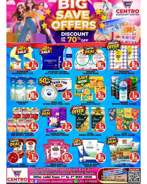 Centro Discount Center offers in BurJuman from 1 to 4 May 2026 Offer Savings. - Page 1
