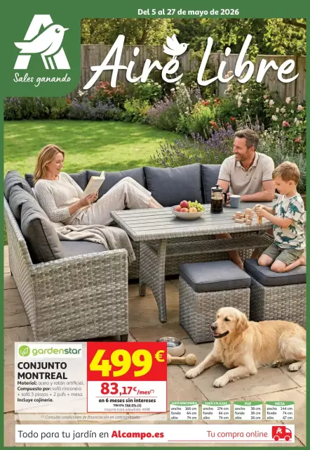 Ofertas de Alcampo Hipermercados España de 5 a 27 mayo 2026 Ofertas Aire Libre - Página 1