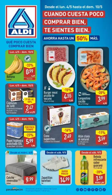 Ofertas de ALDI España de 4 a 10 mayo 2026 ¡Qué poco cuesta comprar bien! - Página 1